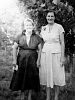 1957<br/>
Eva Privett with Mrs. Harmon (mother of her daughter-in-law and son-in-law)